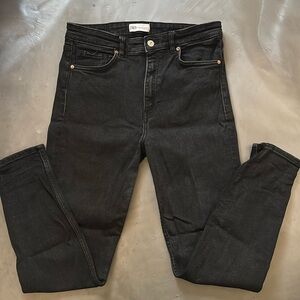 Zara black high waisted skinny jeans